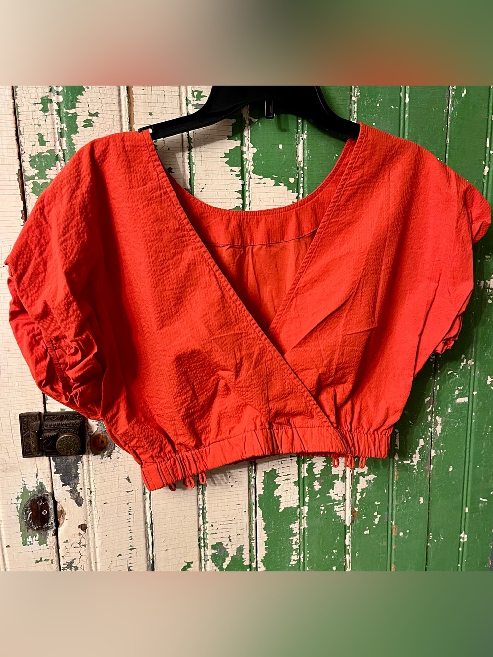 Madewell CropTop V Back Criss Cross Size Small